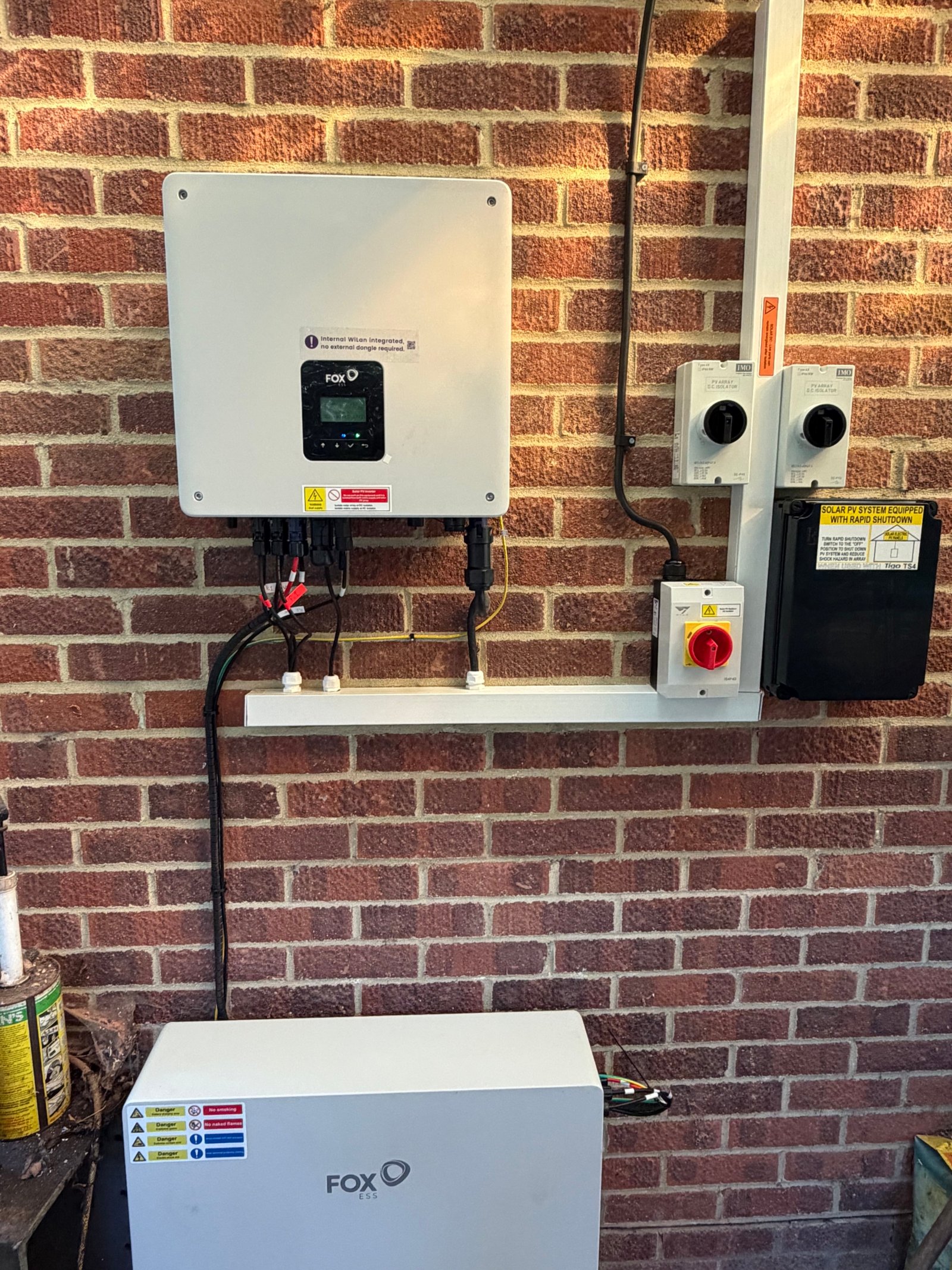 FoxESS solar and battery installation, GU3